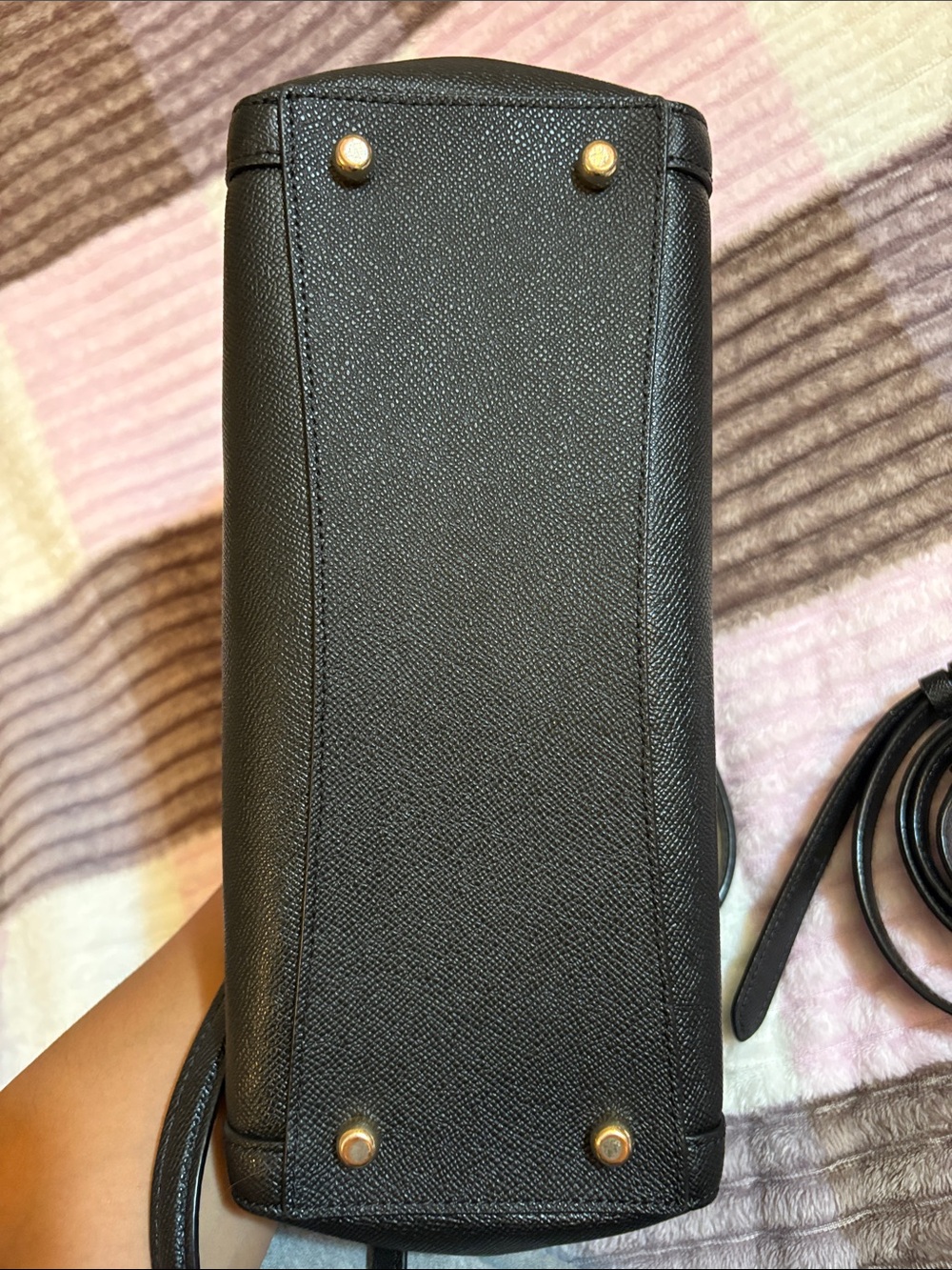 Coach Kailey Carryall Black in Crossgrain Leather - Picture 4 of 14